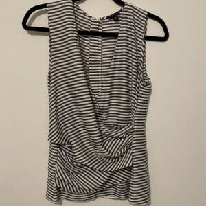 Ann Taylor stripped V wrap tank top- Sz 10